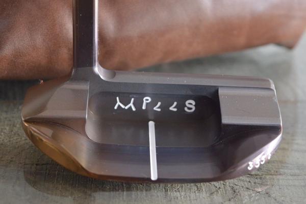 T.P.Mills Co. Hand Made Golf Putter - Proto model Sycamore square back - flamed German Steel - # 35